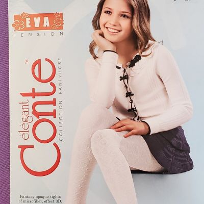 Conte Fantasy Opaque 3D Effect Tights For Girls / 104-110cm/4yo/Coral